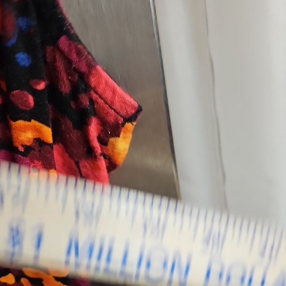 Mersona Vibrant Floral Tank Top - Pink and Orangew Ruffle Sz L - Picture 5 of 6